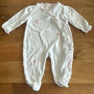 Kissy Kissy 3-6M white ruffle onesie